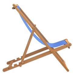 Chaise de terrasse Teck 56x105x96 cm Bleu 