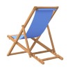 Chaise de terrasse Teck 56x105x96 cm Bleu 