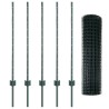 Kit de clôture de jardin Ensemble de 2 Vert Acier revêtu de PVC 