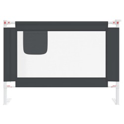 Barrière de sécurité de lit d'enfant Gris foncé 90x25 cm Tissu 