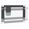 Barrière de sécurité de lit d'enfant Gris foncé 90x25 cm Tissu 