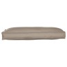 Coussin taupe pour siège/soutien lombaire 120x60x12 cm en tissu Oxford 