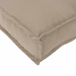 Coussin taupe pour siège/soutien lombaire 120x60x12 cm en tissu Oxford 
