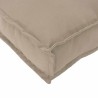 Coussin taupe pour siège/soutien lombaire 120x60x12 cm en tissu Oxford 