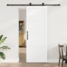Porte coulissante avec kit de quincaillerie blanche 78x211 cm en bois massif de pin 