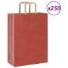 Sacs en papier 250 pcs avec poignées rouge 26x12x35 cm 