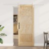 Porte Coulissante avec Ensemble de Quincaillerie 78x202 cm en Bois Massif de Pin 