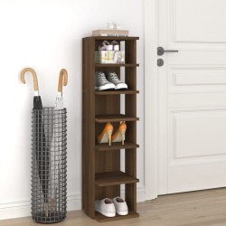 Étagère à chaussures Chêne marron 27,5x27x102cm Bois ingénierie 