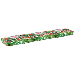 Coussins de palette pour banc, 2 pièces Jungle tropicale, dimensions 200x40x8 cm, en tissu Oxford. 