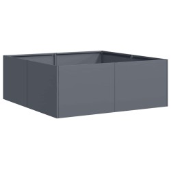 Jardinière anthracite 80x80x30 cm acier 