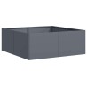 Jardinière anthracite 80x80x30 cm acier 