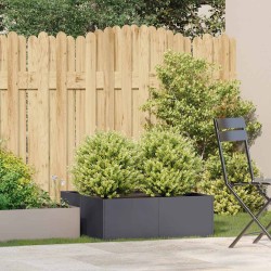 Jardinière anthracite 80x80x30 cm acier 