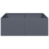 Jardinière anthracite 80x80x30 cm acier 