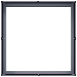 Jardinière anthracite 80x80x30 cm acier 
