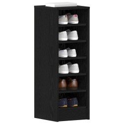 Armoire à chaussures en chêne noir 31,5x35x90 cm en bois reconstitué 