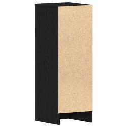 Armoire à chaussures en chêne noir 31,5x35x90 cm en bois reconstitué 
