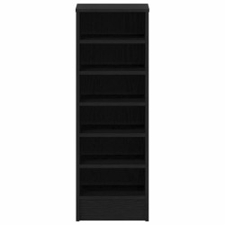 Armoire à chaussures en chêne noir 31,5x35x90 cm en bois reconstitué 