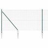 Set de Poteaux de Clôture 2 poteaux Vert Métal et PVC 25 x 1 m 