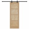Porte coulissante avec kit de quincaillerie 73,5x211 cm Bois massif de pin 