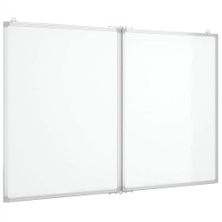 Tableau blanc magnétique pliable 120x100x1,7 cm aluminium 