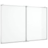 Tableau blanc magnétique pliable 120x100x1,7 cm aluminium 