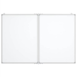 Tableau blanc magnétique pliable 120x100x1,7 cm aluminium 