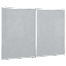 Tableau blanc magnétique pliable 120x100x1,7 cm aluminium 