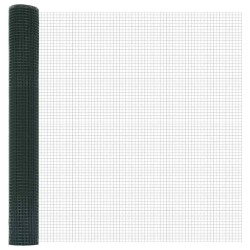Set de poteaux de clôture Set de 2 Vert Métal 25 x 1 m Durable 