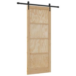 Porte Coulissante avec Quincaillerie 'ORKDAL'en Bois Massif de Pin 