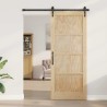 Porte Coulissante avec Quincaillerie 'ORKDAL'en Bois Massif de Pin 