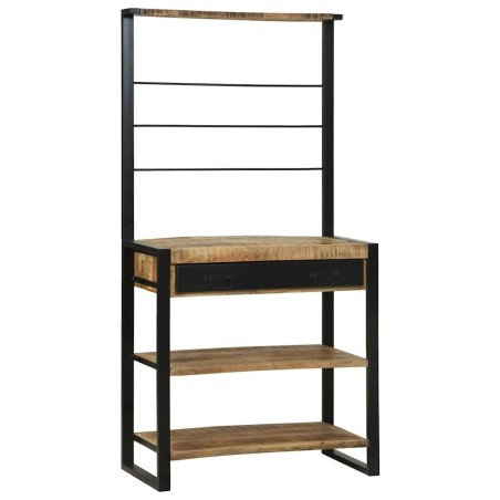 Étagère de cuisine 80x40x160 cm en bois brut d'acacia 