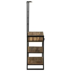 Étagère de cuisine 80x40x160 cm en bois brut d'acacia 