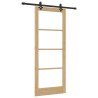 Porte Coulissante avec kit de quincaillerie 86x211 cm Bois Massif de Pin 