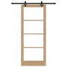 Porte Coulissante avec kit de quincaillerie 86x211 cm Bois Massif de Pin 