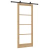 Porte Coulissante avec kit de quincaillerie 86x211 cm Bois Massif de Pin 