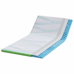 Coussins de Matelas Blanc et vert 90 x 190 cm 