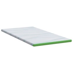 Coussins de Matelas Blanc et vert 90 x 190 cm 