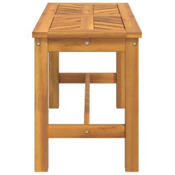 Banc de jardin 80 cm bois massif d'acacia 