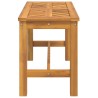Banc de jardin 80 cm bois massif d'acacia 