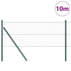 Clôture Hexagonale Vert 0.6x10 m Acier 
