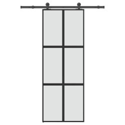 Porte coulissante kit de quincaillerie trempé verre aluminium 