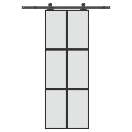 Porte coulissante kit de quincaillerie trempé verre aluminium 