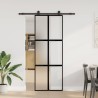Porte coulissante kit de quincaillerie trempé verre aluminium 
