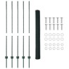 Poteaux de clôture 5 pcs U-Channel Vert 140 cm Acier 