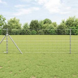 Clôture de jardin 0,8 x 50 m en acier galvanisé 