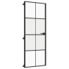 Porte intérieure mince noir 76x201,5 cm verre trempé aluminium 