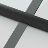 Porte intérieure mince noir 76x201,5 cm verre trempé aluminium 