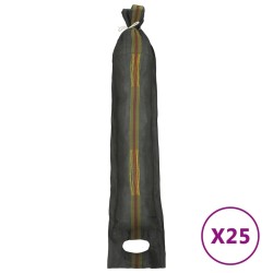 Sacs de sable 25 pcs vert foncé 103x25 cm PEHD 