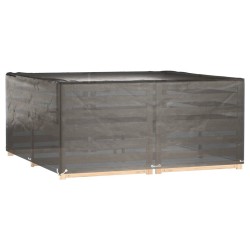Housses de salon de jardin 2 pcs 16 œillets 205x205x90 cm carré 