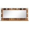 Miroir de maquillage avec lumières LED Bois ancien 100x45x18 cm 